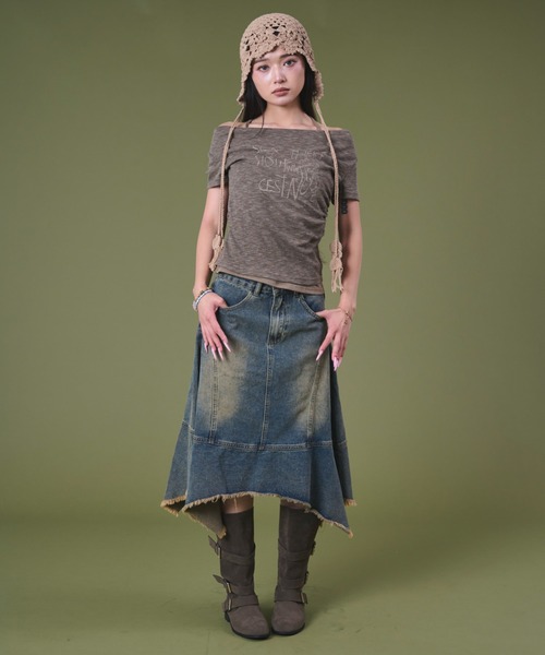 dispark（ディスパーク）の「DISPARK/ウオッシュヘムデニムスカート（デニムスカート・レディース・インディゴブルー・SMALL/MEDIUM）」の12枚目の写真