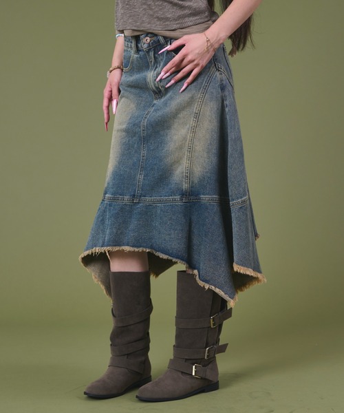 dispark（ディスパーク）の「DISPARK/ウオッシュヘムデニムスカート（デニムスカート・レディース・インディゴブルー・SMALL/MEDIUM）」の11枚目の写真