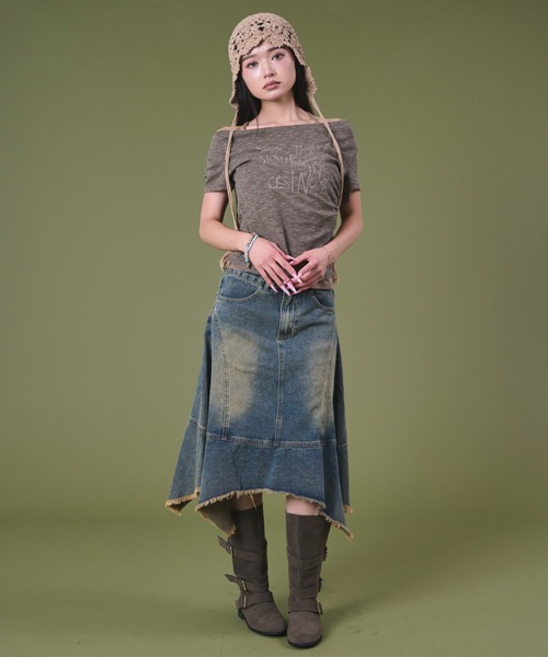 dispark（ディスパーク）の「DISPARK/ウオッシュヘムデニムスカート（デニムスカート・レディース・インディゴブルー・SMALL/MEDIUM）」の8枚目の写真