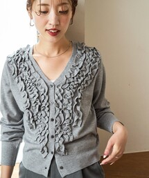 Noble　フリルVネックニット フリル ニット Vネック」に該当するファッション通販 - ZOZOTOWN