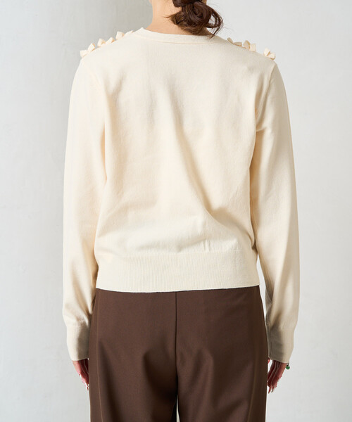 セール】限定展開 ちび フリル Vネック ニット カーディガン