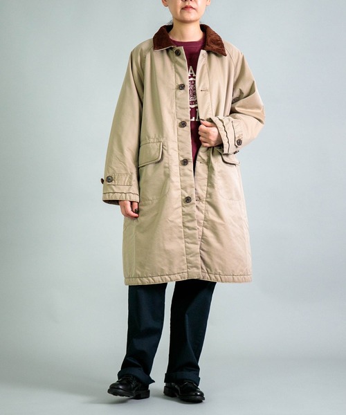 OMNIGOD（オムニゴッド）の「[OMNIGOD womens / オムニゴッド] TCギャバ フレンチワークコート（ダウンジャケット/コート・レディース・オリーブ/ベージュ・0）」の2枚目の写真