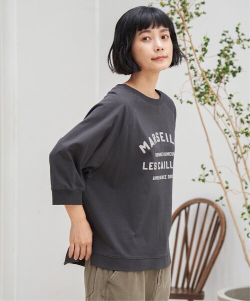 LBC（エルビーシー）の「【※なくなり次第終了※】コットンラグラン7分袖Tシャツ（Tシャツ/カットソー・レディース・ブラウン/ホワイト/チャコールグレー・M/L）」の14枚目の写真