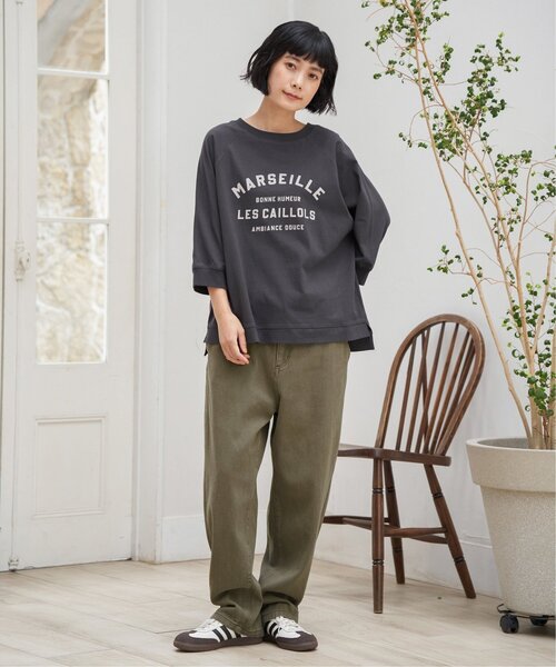 LBC（エルビーシー）の「【※なくなり次第終了※】コットンラグラン7分袖Tシャツ（Tシャツ/カットソー・レディース・ブラウン/ホワイト/チャコールグレー・M/L）」の18枚目の写真