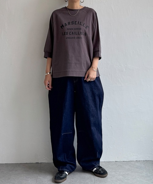 LBC（エルビーシー）の「【※なくなり次第終了※】コットンラグラン7分袖Tシャツ（Tシャツ/カットソー・レディース・ブラウン/ホワイト/チャコールグレー・M/L）」の7枚目の写真