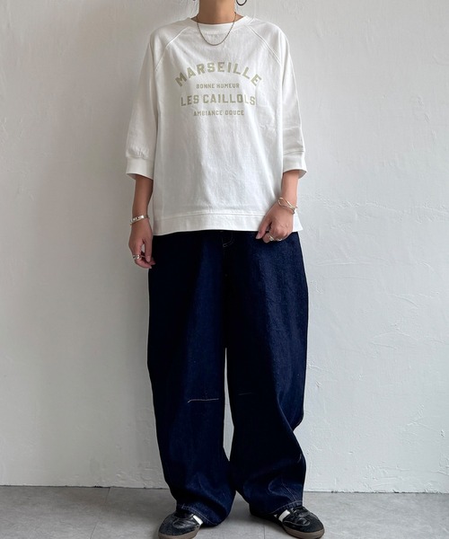 LBC（エルビーシー）の「【※なくなり次第終了※】コットンラグラン7分袖Tシャツ（Tシャツ/カットソー・レディース・ブラウン/ホワイト/チャコールグレー・M/L）」の10枚目の写真