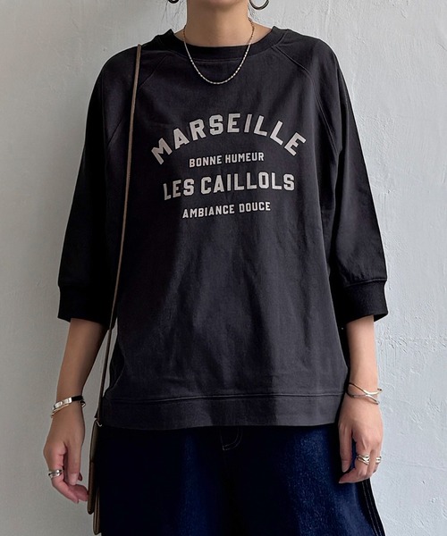 LBC（エルビーシー）の「【※なくなり次第終了※】コットンラグラン7分袖Tシャツ（Tシャツ/カットソー・レディース・ブラウン/ホワイト/チャコールグレー・M/L）」の13枚目の写真