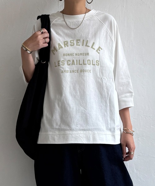 LBC(エルビーシー)の「【インフルエンサー着用】コットンラグラン7分袖Tシャツ(Tシャツ/カットソー・レディース・ブラウン/ホワイト/チャコールグレー/ブルー/オフホワイト・M/L)」の16枚目の写真