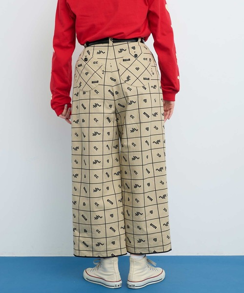 I am I in fact...(アイアムアイインファクト)の「●BLOCK TILE CHECK パンツ(その他パンツ・レディース・ベージュ/ブラック・FREE)」の5枚目の写真