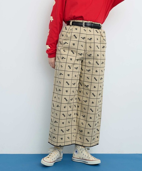 I am I in fact...(アイアムアイインファクト)の「●BLOCK TILE CHECK パンツ(その他パンツ・レディース・ベージュ/ブラック・FREE)」の6枚目の写真