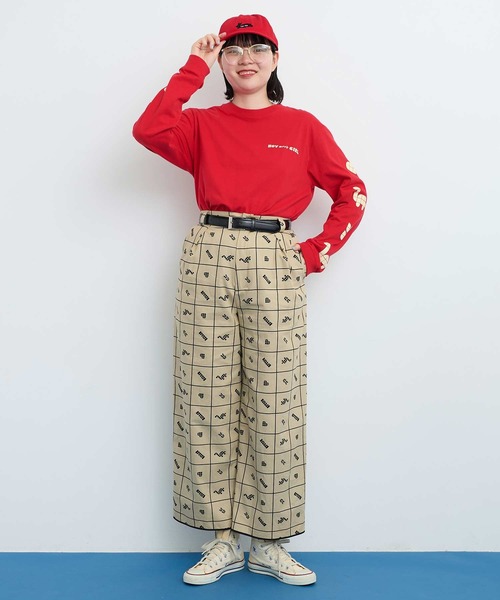 I am I in fact...(アイアムアイインファクト)の「●BLOCK TILE CHECK パンツ(その他パンツ・レディース・ベージュ/ブラック・FREE)」の12枚目の写真