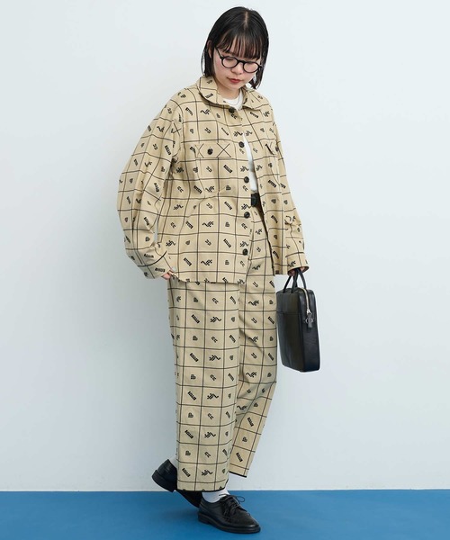 I am I in fact...(アイアムアイインファクト)の「●BLOCK TILE CHECK パンツ(その他パンツ・レディース・ベージュ/ブラック・FREE)」の11枚目の写真