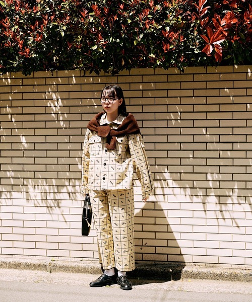 I am I in fact...(アイアムアイインファクト)の「●BLOCK TILE CHECK パンツ(その他パンツ・レディース・ベージュ/ブラック・FREE)」の19枚目の写真