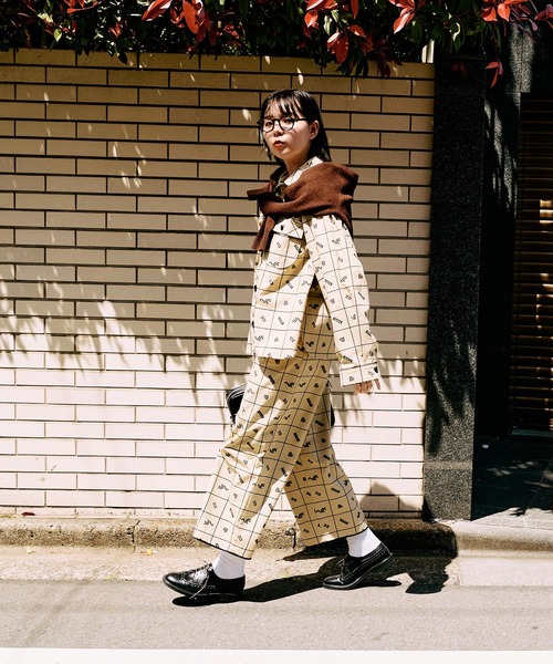 I am I in fact...(アイアムアイインファクト)の「●BLOCK TILE CHECK パンツ(その他パンツ・レディース・ベージュ/ブラック・FREE)」の17枚目の写真