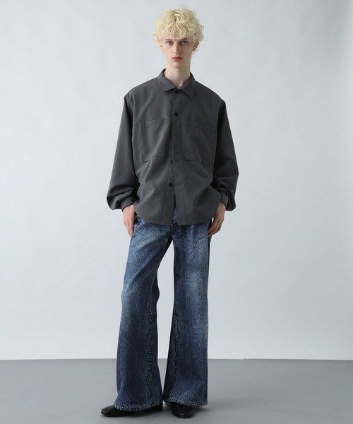 【完売品】　ハレ　HARE デニム　パンツ HARE HARE(ハレ) Zip Layered Denim 2WAY サイドジップフレア