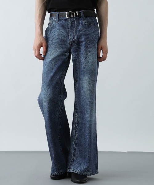 【完売品】　ハレ　HARE デニム　パンツ HARE HARE(ハレ) Zip Layered Denim 2WAY サイドジップフレア