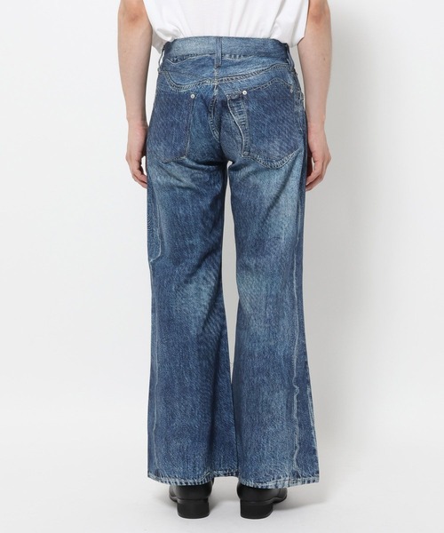 セール】ズラシプリントデニムパンツ(HARE)（デニムパンツ