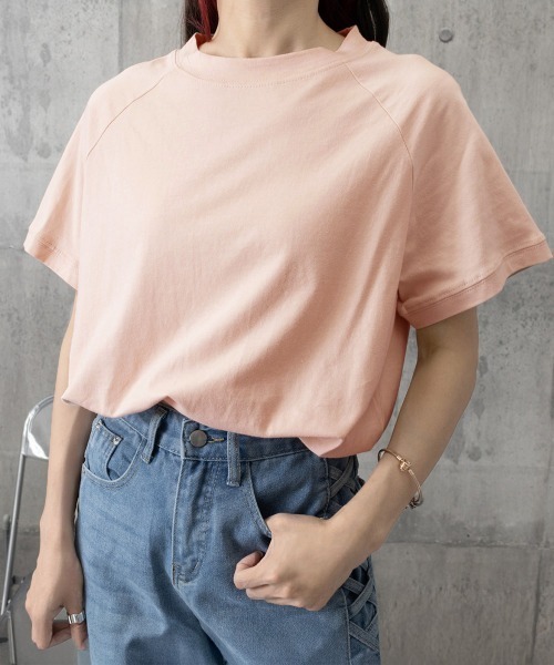 Miniministore(ミニミニストア)の「ボーダーTシャツ 半袖チュニックTシャツ(Tシャツ/カットソー・レディース・ベージュ/チャコールグレー/イエロー/ネイビー/ホワイト系/ライトピンク/ブラック/ホワイト/ミント・FREE)」の13枚目の写真