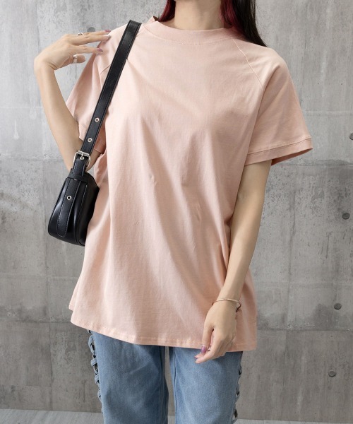 Miniministore(ミニミニストア)の「ボーダーTシャツ 半袖チュニックTシャツ(Tシャツ/カットソー・レディース・ベージュ/チャコールグレー/イエロー/ネイビー/ホワイト系/ライトピンク/ブラック/ホワイト/ミント・FREE)」の14枚目の写真