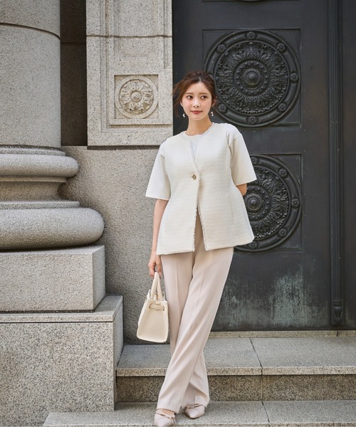 PROPORTION BODY DRESSING(プロポーションボディドレッシング)の「<ウォッシャブル>美脚パンツ / 1215230900(その他パンツ・レディース・ベージュ/ブラック・SMALL/P/S/MEDIUM)」の4枚目の写真