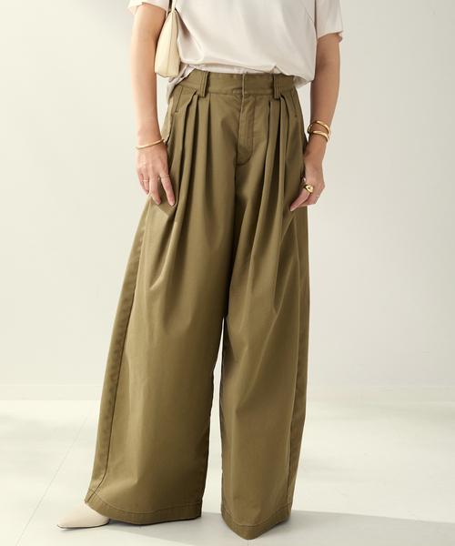 Plage 24AW R’IAM WIDE チノパンツ キャメル 38 Plage 24AW R'IAM WIDE チノパンツ キャメル 38