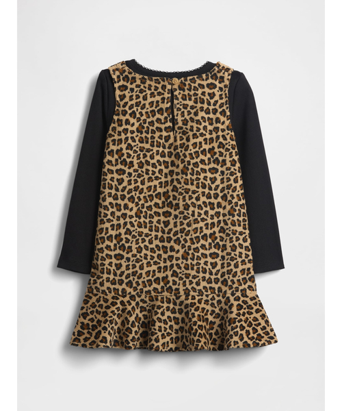 GAP（ギャップ）の「コーデュロイ ジャンパースカートコーデセット (幼児・ベビー)（ワンピース・キッズ・ピンク/レオパード・80ｃｍ/90cm/100cm/110cm/95cm/70cm/105cm）」の4枚目の写真