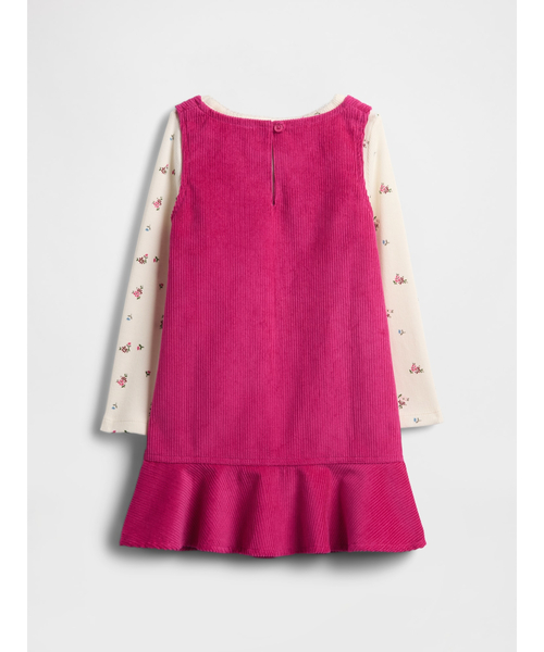 GAP（ギャップ）の「コーデュロイ ジャンパースカートコーデセット (幼児・ベビー)（ワンピース・キッズ・ピンク/レオパード・80ｃｍ/90cm/100cm/110cm/95cm/70cm/105cm）」の5枚目の写真