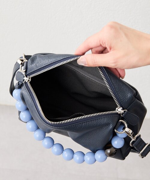 ear PAPILLONNER（イアパピヨネ）の「ボールハンドル2WAYショルダーバッグ（ショルダーバッグ・レディース・ベージュ系その他/ネイビー・FREE）」の6枚目の写真