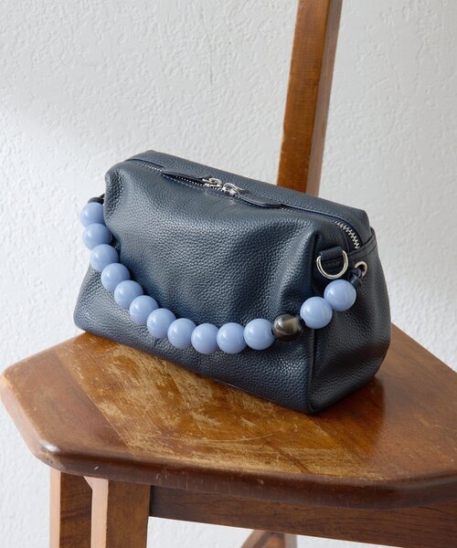 ear PAPILLONNER（イアパピヨネ）の「ボールハンドル2WAYショルダーバッグ（ショルダーバッグ・レディース・ベージュ系その他/ネイビー・FREE）」の7枚目の写真