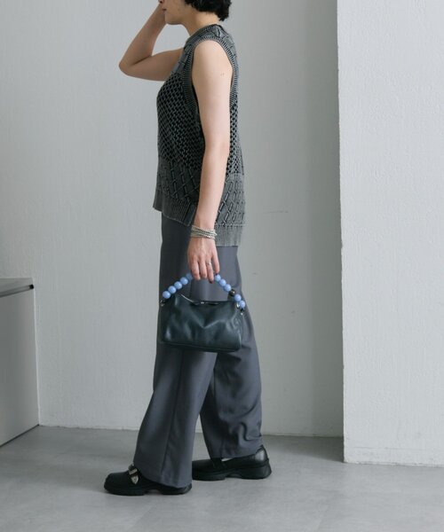 ear PAPILLONNER（イアパピヨネ）の「ボールハンドル2WAYショルダーバッグ（ショルダーバッグ・レディース・ベージュ系その他/ネイビー・FREE）」の8枚目の写真