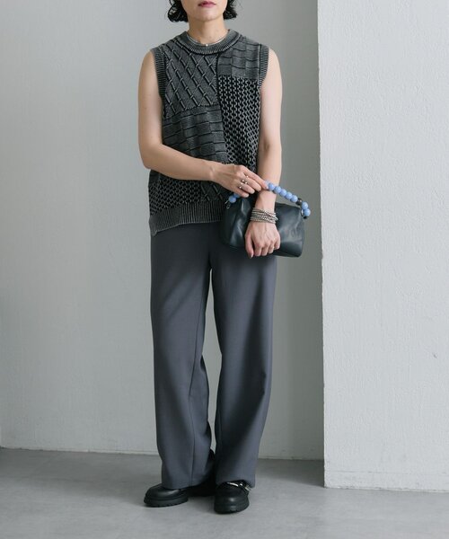 ear PAPILLONNER（イアパピヨネ）の「ボールハンドル2WAYショルダーバッグ（ショルダーバッグ・レディース・ベージュ系その他/ネイビー・FREE）」の10枚目の写真