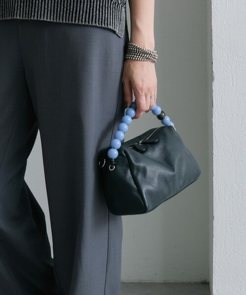 ear PAPILLONNER（イアパピヨネ）の「ボールハンドル2WAYショルダーバッグ（ショルダーバッグ・レディース・ベージュ系その他/ネイビー・FREE）」の12枚目の写真