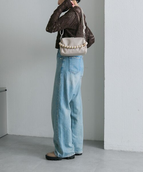 ear PAPILLONNER（イアパピヨネ）の「ボールハンドル2WAYショルダーバッグ（ショルダーバッグ・レディース・ベージュ系その他/ネイビー・FREE）」の18枚目の写真