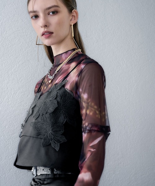 HARE（ハレ）の「【百田夏菜子着用/OCCASION SERIES】フラワーモチーフビスチェ(HARE)（その他トップス・レディース・ブラック・FREE）」の9枚目の写真