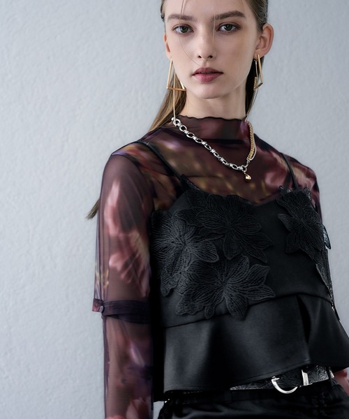 HARE（ハレ）の「【百田夏菜子着用/OCCASION SERIES】フラワーモチーフビスチェ(HARE)（その他トップス・レディース・ブラック・FREE）」の10枚目の写真