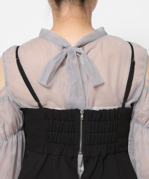 HARE（ハレ）の「【百田夏菜子着用/OCCASION SERIES】フラワーモチーフビスチェ(HARE)（その他トップス・レディース・ブラック・FREE）」の20枚目の写真