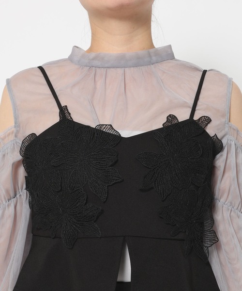 HARE（ハレ）の「【百田夏菜子着用/OCCASION SERIES】フラワーモチーフビスチェ(HARE)（その他トップス・レディース・ブラック・FREE）」の17枚目の写真