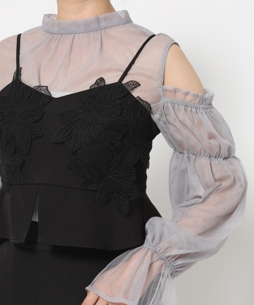 HARE（ハレ）の「【百田夏菜子着用/OCCASION SERIES】フラワーモチーフビスチェ(HARE)（その他トップス・レディース・ブラック・FREE）」の18枚目の写真