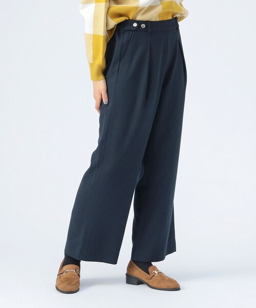 BEAMS HEART（ビームスハート）の「金ボタン アジャスト パンツ（その他パンツ・レディース・ブラウン/ネイビー/オフホワイト・FREE）」の3枚目の写真