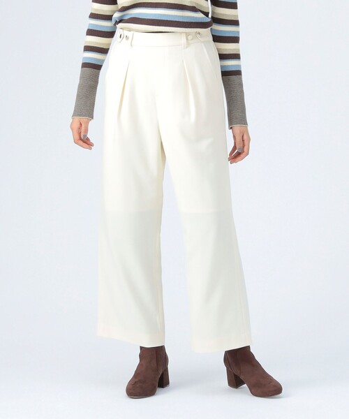 BEAMS HEART（ビームスハート）の「金ボタン アジャスト パンツ（その他パンツ・レディース・ブラウン/ネイビー/オフホワイト・FREE）」の13枚目の写真