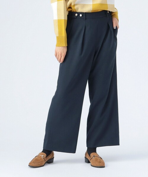 BEAMS HEART（ビームスハート）の「金ボタン アジャスト パンツ（その他パンツ・レディース・ブラウン/ネイビー/オフホワイト・FREE）」の16枚目の写真