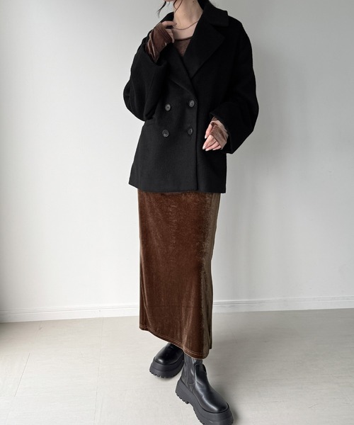 junoah(ジュノア)の「薄手バックドロストベロアワンピース(裏地なし)(ワンピース・レディース・チャコール/モカ/ブラック・LARGE/MEDIUM/SMALL)」の21枚目の写真