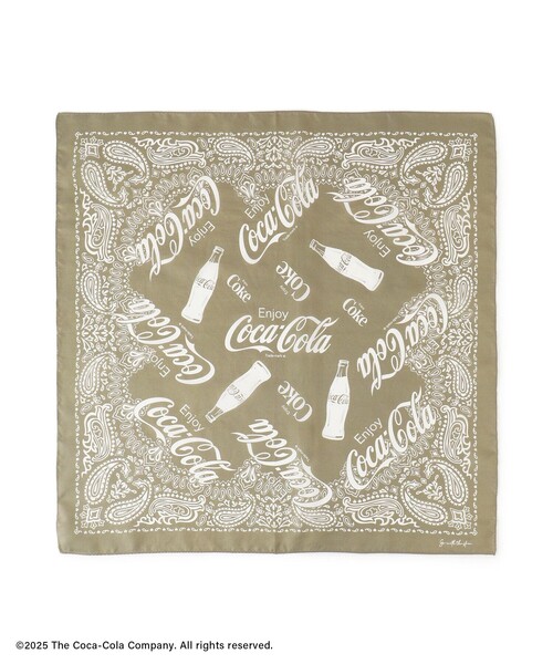 SALON adam et rope'（サロン アダム エ ロペ）の「Coca-Cola スカーフ（バンダナ/スカーフ・レディース・ブラック/ベージュ・FREE）」の5枚目の写真