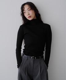 Soft Ribbed Slim Fit Turtleneck Knit / ソフトリブ スリムフィット タートルネック ニット