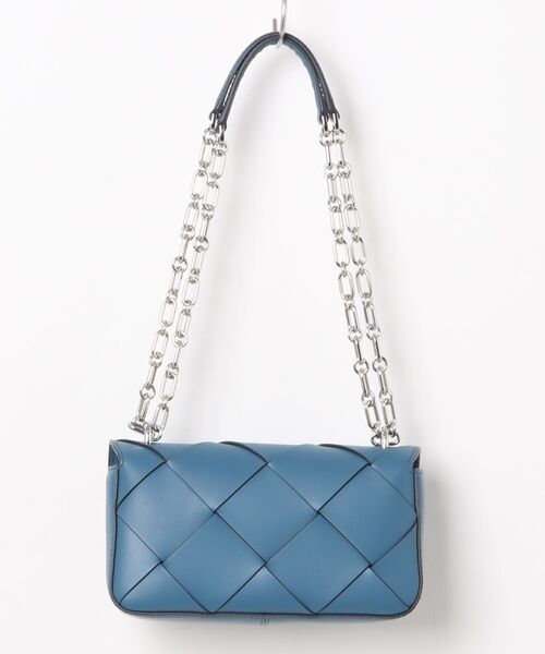 MICHAEL KORS(マイケルコース)の「TRIBECA ウーヴン レザー ショルダー スモール(ショルダーバッグ・レディース・ブルー系・FREE)」の4枚目の写真