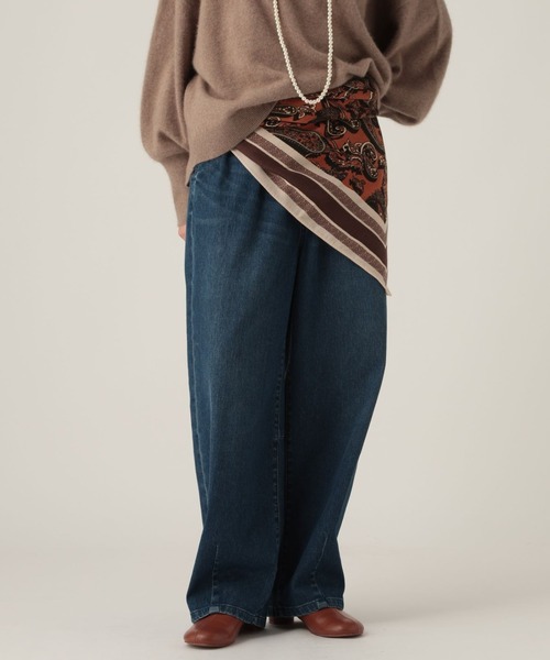 Elura(エルーラ)の「大人カーブデニム/596035(デニムパンツ・レディース・ネイビー/ブルー・LARGE/MEDIUM)」の1枚目の写真