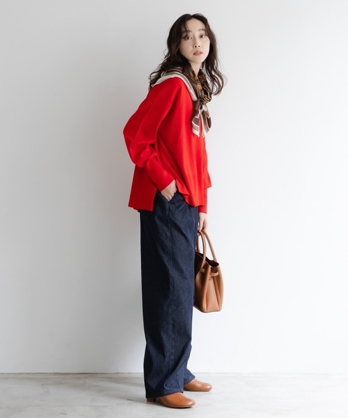 Elura(エルーラ)の「大人カーブデニム/596035(デニムパンツ・レディース・ネイビー/ブルー・LARGE/MEDIUM)」の4枚目の写真