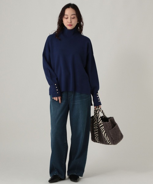 Elura(エルーラ)の「大人カーブデニム/596035(デニムパンツ・レディース・ネイビー/ブルー・LARGE/MEDIUM)」の9枚目の写真