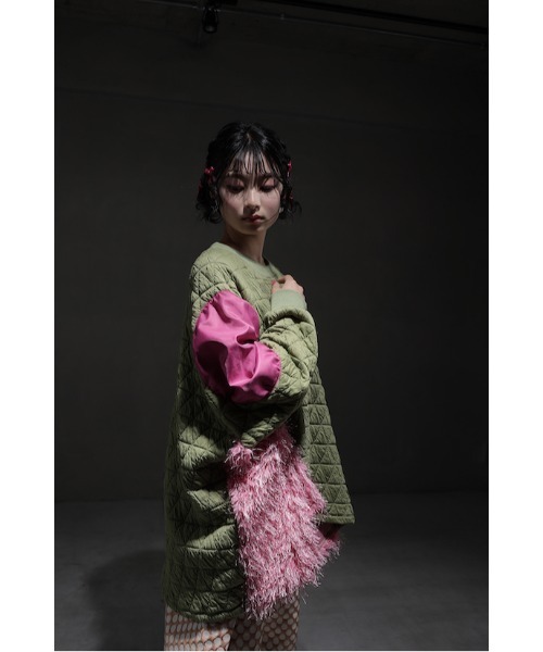 garcon la raison（ギャルソン・ラ・レゾン）の「ドルマンキルトトレーナー（レディース）（Tシャツ/カットソー・レディース・カーキ/ブラック/モカ・2/1）」の6枚目の写真