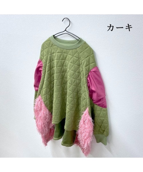 garcon la raison（ギャルソン・ラ・レゾン）の「ドルマンキルトトレーナー（レディース）（Tシャツ/カットソー・レディース・カーキ/ブラック/モカ・2/1）」の11枚目の写真